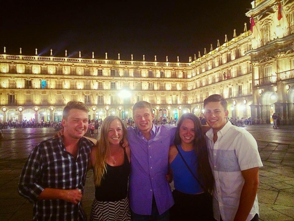 Students at Plaza Mayor, Salamanca